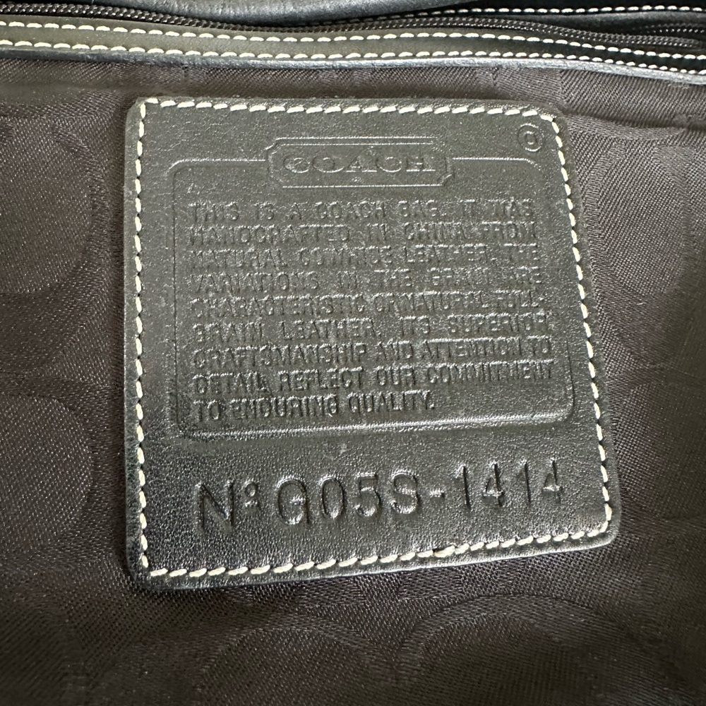 #14. Coach Vintage Legacy Med Soho Duffle/Hobo Shoulder Bag, Style#1414, Yr2005 - Picture 14 of 16